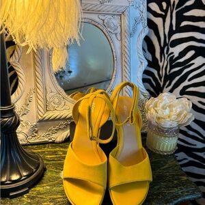 Beautiful suede, ECCO wedge sandals never worn